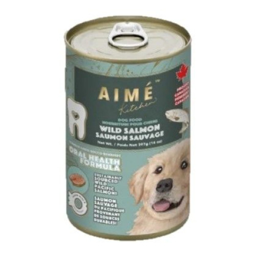 Aime Kitchen DOG 400g Oral Health ((Wild Salmon)) 口腔強健配方 野生三文魚 全齡狗 主食罐 (H6600) 一箱12罐, 不散賣, 不混味 (訂貨需時3-5天)